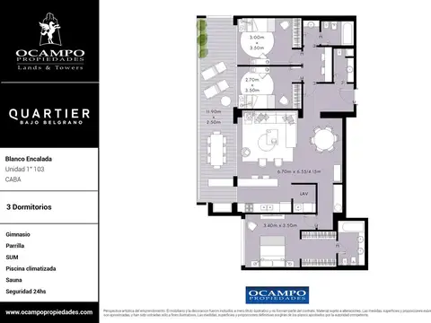 Departamento en Venta en Belgrano, USD 1.072.771