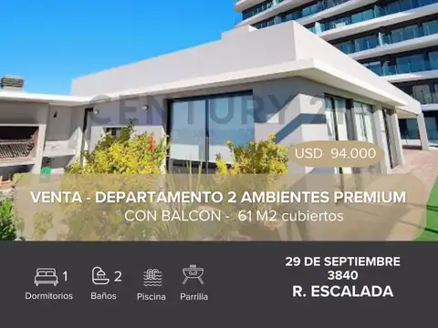 VENTA DEPARTAMENTO 2 AMBIENTES PREMIUM  REMEDIOS DE ESCALADA