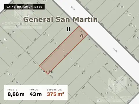 Terreno en Venta en Villa Maipú, USD 140.000