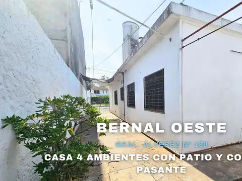 VENTA CASA 4 AMBIENTES CON PATIO EN BERNAL