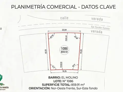 Terreno en Venta en Haras Santa María, USD 84.000