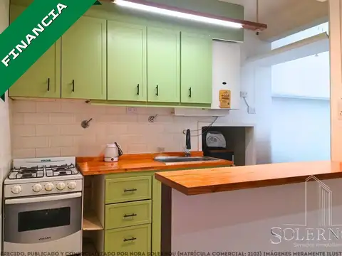 Departamento 3 AMB,1 Dormitorio ,Apto Crédito, NO EXPENSAS