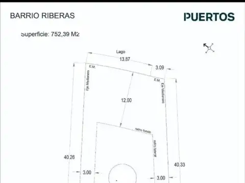 Terreno en Venta en Puertos, USD 195.000