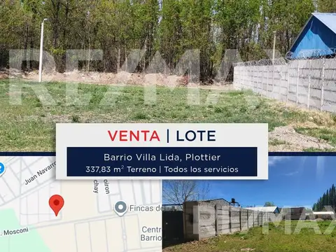 Venta lote en barrio villa lida plottier