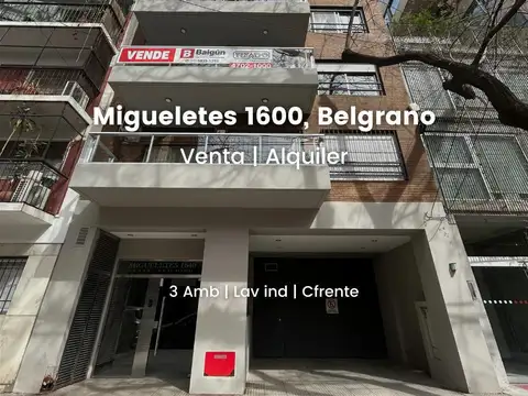 Departamento en Belgrano Chico, Alquiler moderno y ubicación premium