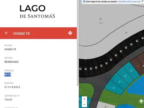 VENTA TERRENO EN SAN TOMÁS - ETAPA LAGO