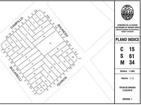Terreno en Venta en Parque Chas, USD 300.000