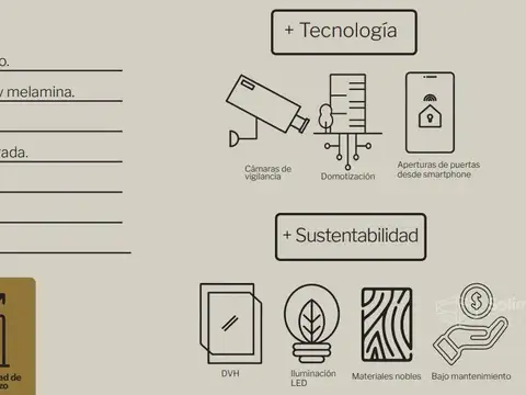 Departamento Monoambiente con 1 baño