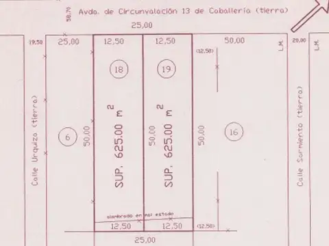 Terreno en Venta de 625,0 m2
