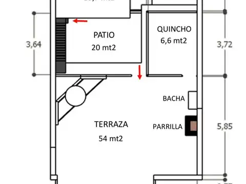 Casa 6 ambientes con 3 baños