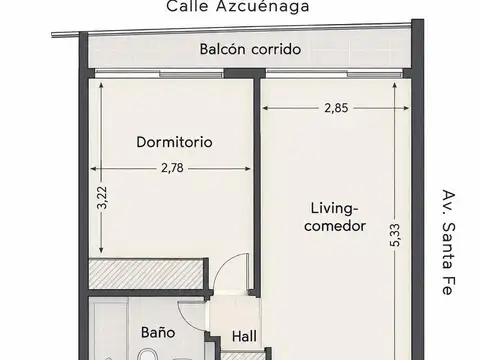 Departamento en Venta de 1 dormitorio
