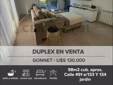 DUPLEX EN VENTA EN GONNET