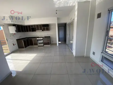 Departamento moderno dos ambientes con balcón al frente  y cochera