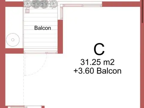 Departamento en Venta de Monoambiente