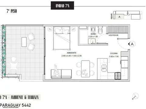 Paraguay 5400, Piso 7