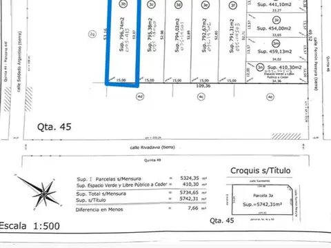 LOTE SOBRE CALLE SARMIENTO
