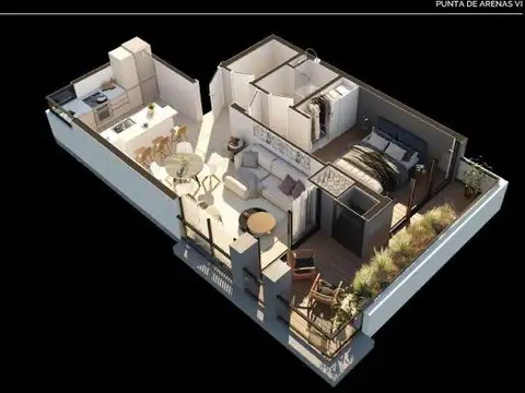 Departamento en Venta de 1 dormitorio