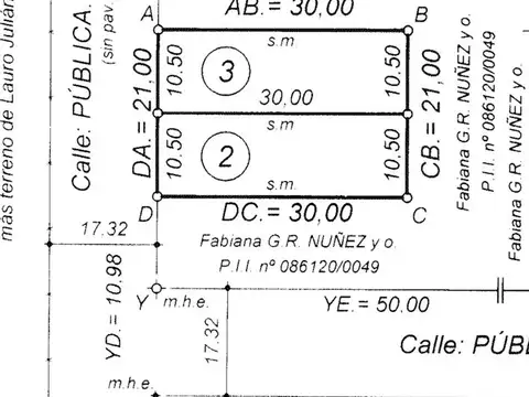Terreno en Venta de 315,0 m2
