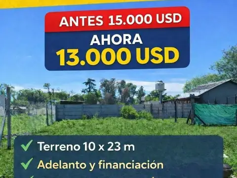 Venta terreno Fco Alvarez, moreno OPORTUNIDAD!!