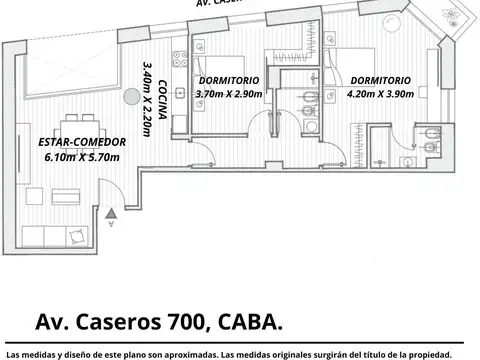 Departamento en Venta de 3 ambientes