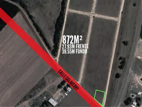 Terreno en venta - 872mts2 - Salto