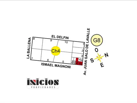 2 Chacras: Favaloro (Ex-Magnoni) E/ Av Galo de Lavalle y La Ballena - Pavón - B697