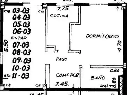 Departamento Monoambiente con 1 baño