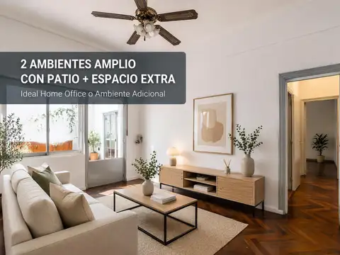 Venta departamento 2 ambientes con patio - Almagro apto crédito