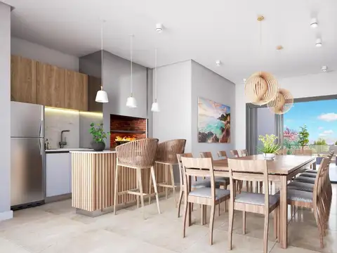 Departamento 2 ambientes con 2 baños