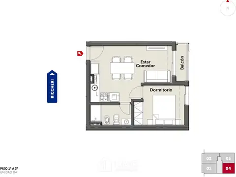 Departamento en Venta en Rosario, USD 125.000