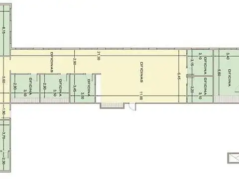 Oficina 5 ambientes con 2 baños