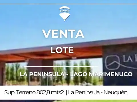 VENTA LOTE 18 MZA B - LA PENINSULA 