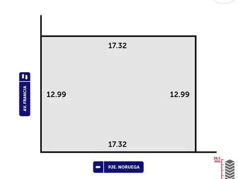 Av Francia y Zeballos - Terreno.