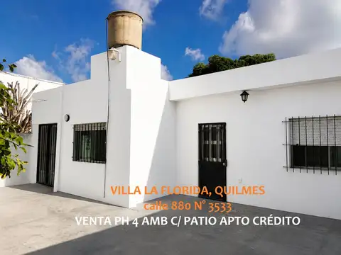 VENTA PH 4 AMB C/ PATIO APTO CRÉDITO VILLA FLORIDA