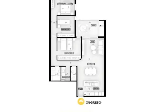 Departamento en Venta con 1 cocheras