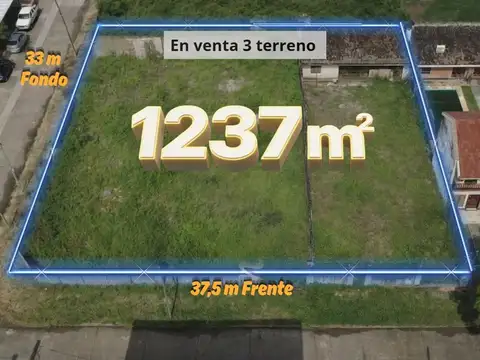 EN VENTA 3 TERRENOS ZONA UNSE