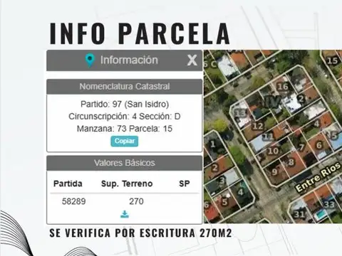 Terreno en Venta en Martínez Santa Fe / Fleming, USD 160.000