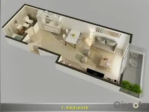 Venta departamento monoambiente a estrenar en Almagro con balcón