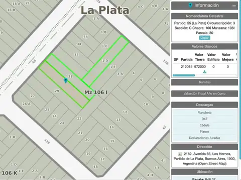 Lotes en venta sobre Avenida, La Plata