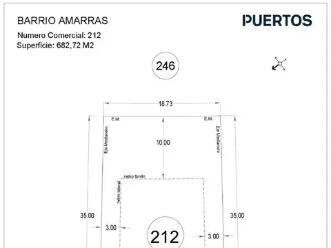 Lote en venta Puertos Escobar . Barrio Amarras I