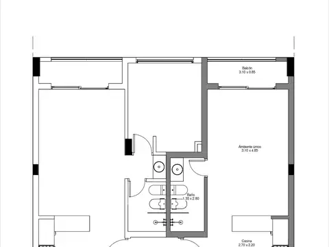 Departamento en Venta de Monoambiente