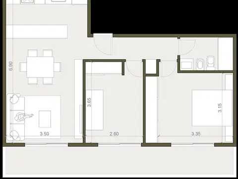 Departamento en Venta en Centro, USD 136.000
