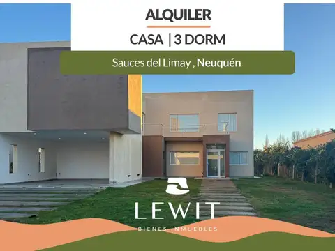 Alquiler Casa B° Privado Sauces del Limay| 3 Dormitorios | Neuquén