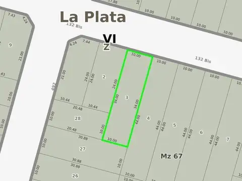 Terreno en Venta en Manuel B Gonnet, USD 60.000