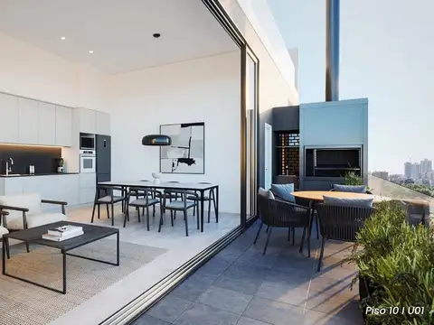 Departamento 2 ambientes con 2 baños