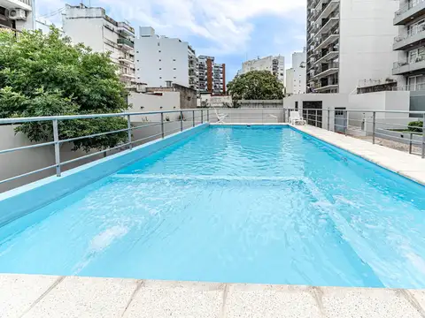Departamento con balcón y amenities
