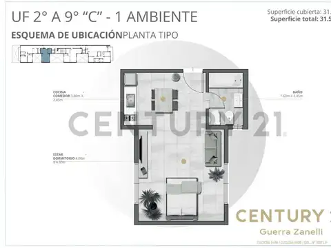 Monoambiente a Estrenar en Caballito Norte