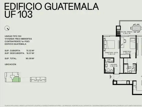 Guatemala 5500, Piso 1