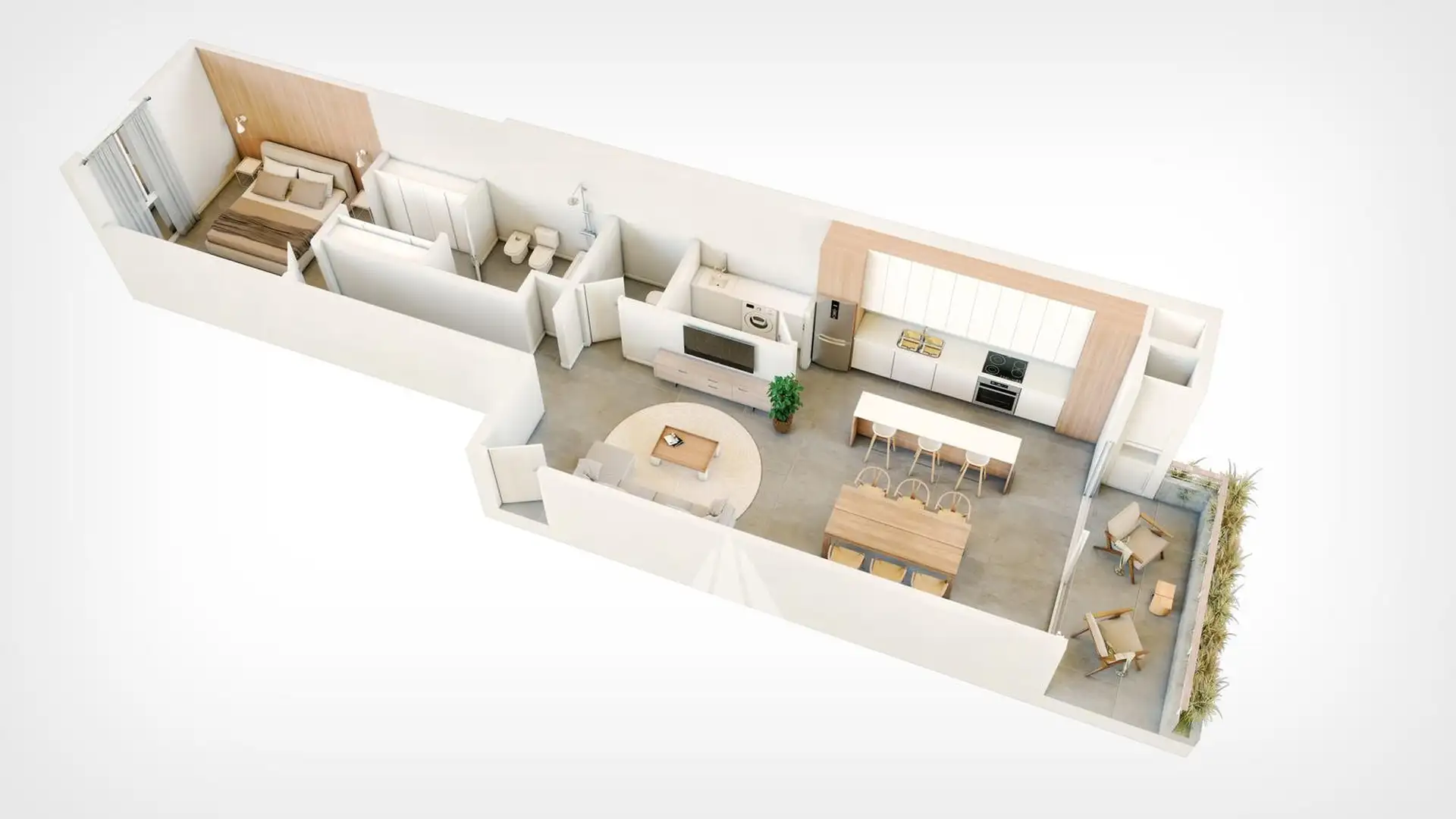 Depto 2 amb de 90m2 al frente con Balcón con parrilla - Zona Güemes Aldrey