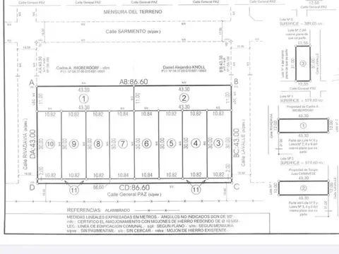 Terreno en Venta de 476,0 m2